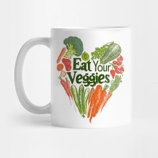 Eat Your Veggies T-Shirt | Healthy and Colorful Veggie Lover Tee Mug